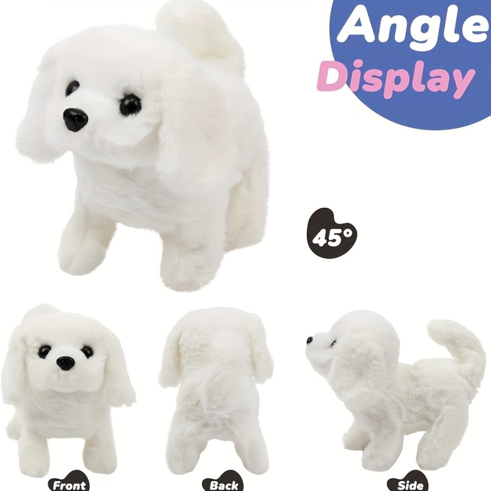 2026 New White, Brown And Teddy Electric Toy Robot Dog with Exquisite Gift Box, Can Walk, Wag Its Tail, Bark, Cute Pet, A Heartwarming Choice for Birthdays And Other Festival Gifts