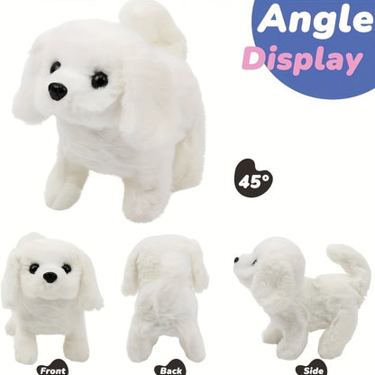 2026 New White, Brown And Teddy Electric Toy Robot Dog with Exquisite Gift Box, Can Walk, Wag Its Tail, Bark, Cute Pet, A Heartwarming Choice for Birthdays And Other Festival Gifts
