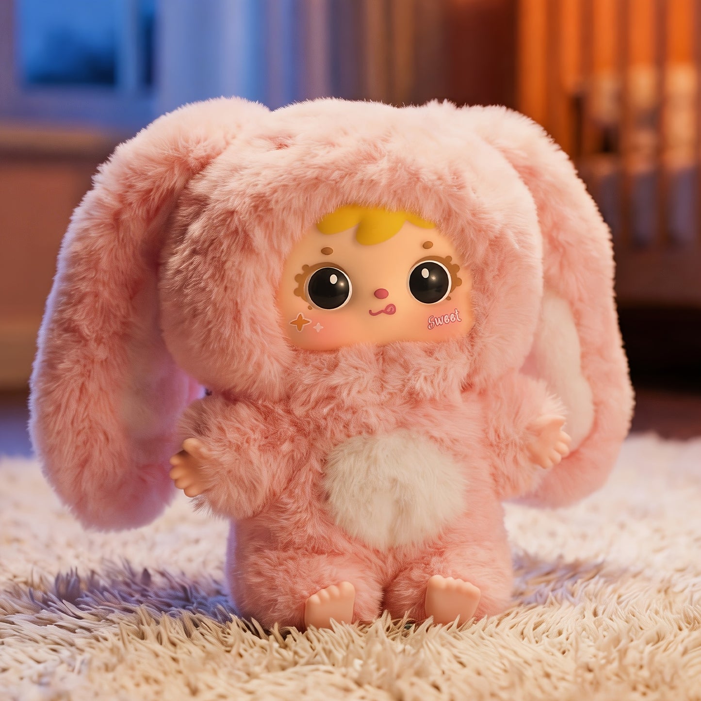 Samuel Cute Pet Series Plush Healing Doll, Cute Rabbit, Bear, Mianyang Shaped, Comes with Hanging Accessories And Birthday Gifts, Style Random 1pc
