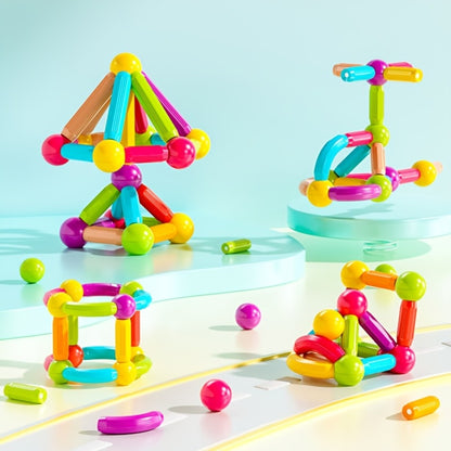 Creative Magnetic Sticks Building Set 28/58 Pcs – 3D Structure Construction STEM Toy for Kids, Stimulate Imagination & Creativity, Perfect for Family Classroom & Group Play Ages 3+