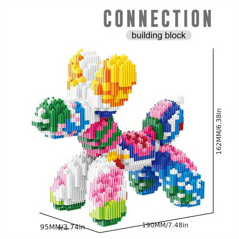 Creative Balloon Dog Building Blocks Set - Interlocking Building Blocks, Home Decor, Great for Holiday Gifts