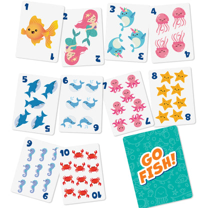 2/3/4 Decks Card Games for Kids, Go Fish, Old Maid, Memory Match, Crazy Eights, Animal Playing Cards, Card Game Playing Cards for Boys Girls Ages 4+, for Game Nights and Family Gatherings, Gifts for Birthday Christmas
