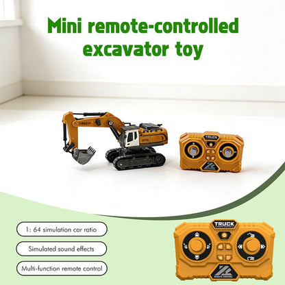RC Construction Vehicle Toy 2.4GHz Remote Control Excavator Bulldozer Loader with Alloy Metal Cover Lights Sound Effects, Crawler Tractor Truck for Boys Ages 8 and Up, Birthday Gift