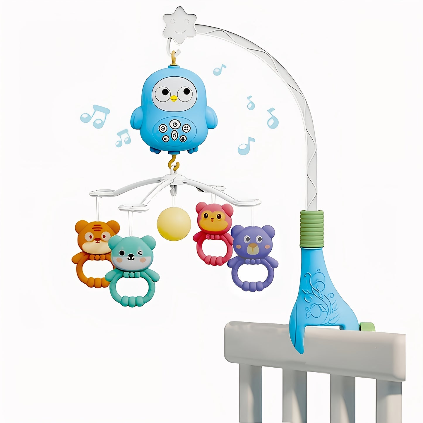 Baby Musical Mobile Crib with Music And Lights, Projection, Take-Along Rattle And Music Box for Babies Boy Girl Toddler Sleep