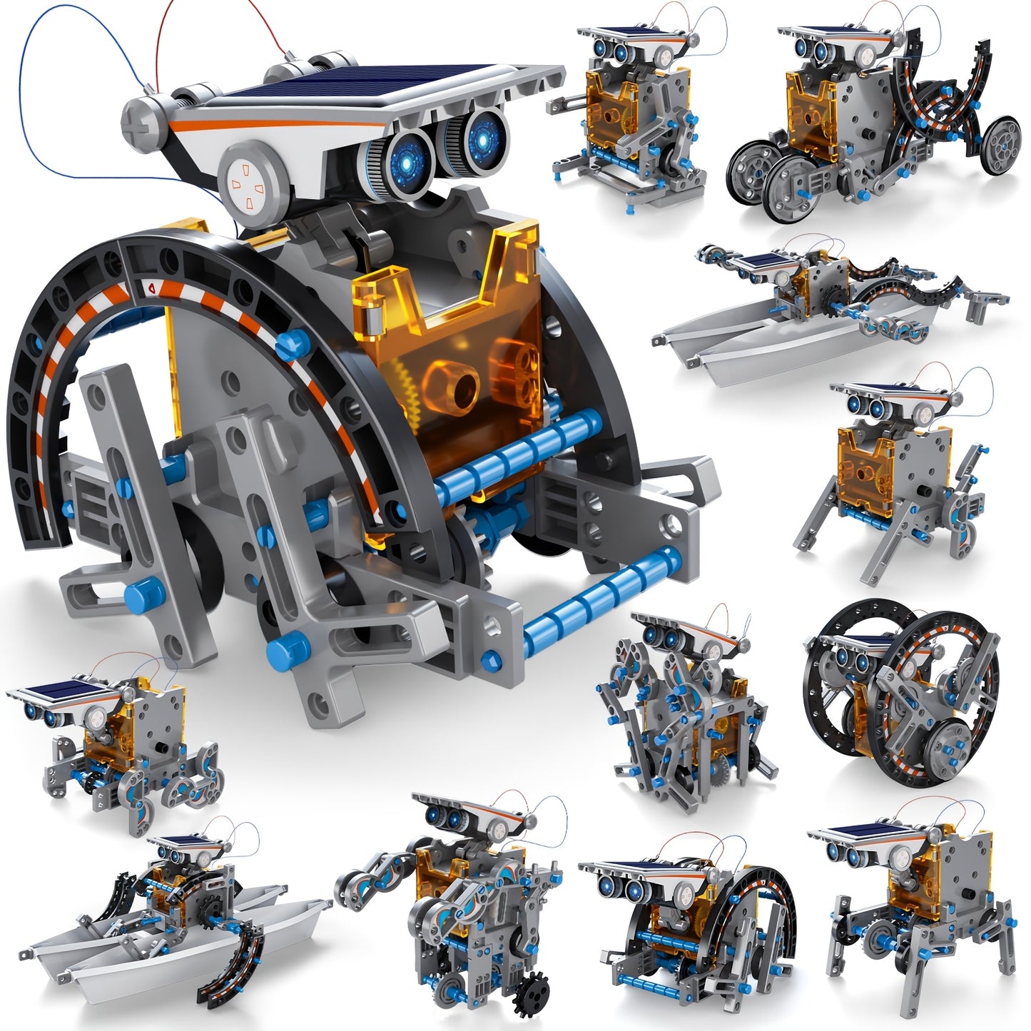 12-in-1 STEM Solar Robot Kit Toys, Educational Building Science Experiment Set Birthday Gifts for Kids Boys Girls 8 9 10 11 12 13 Years Old