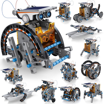 12-in-1 STEM Solar Robot Kit Toys, Educational Building Science Experiment Set Birthday Gifts for Kids Boys Girls 8 9 10 11 12 13 Years Old