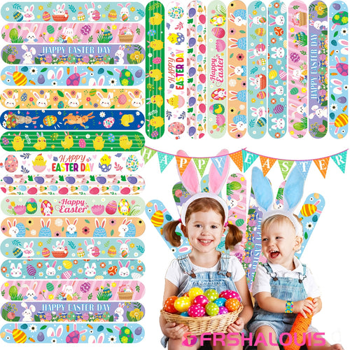 72 Easter Clapping Bracelets for Kids, Party Gifts, Bracelets for Boys And Girls, Easter Bracelets, Easter Basket Fillers, Egg Fillers, Classroom Prizes, Made of PVC Material