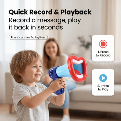 Funny Big Mouth Voice Changer Megaphone Toy for Kids, Multi-Sound Effects Handheld Megaphone, Novelty Prank Toy for Birthday Party Christmas Gift, Interactive Game Prop
