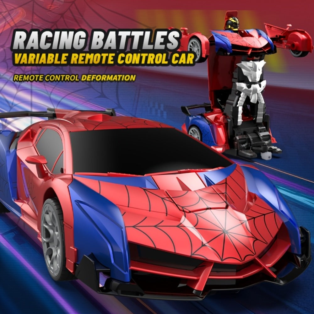 1:18 Deformation RC Robot Car for Kids – One-Button Transform Remote Control Stunt Car with 360° Rotating Drift, Educational Toy for Boys & Girls Ages 3+, Birthday Gift (Red)
