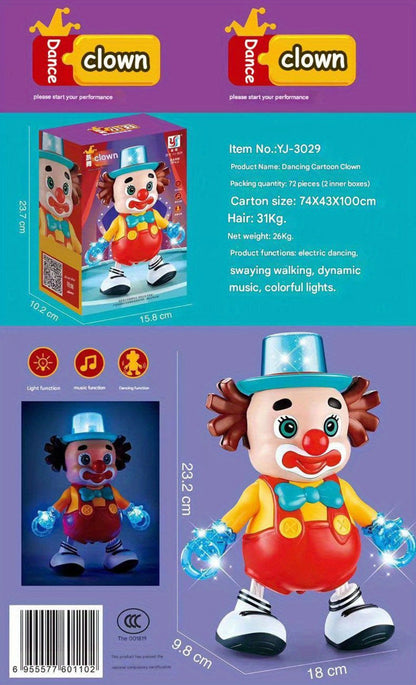Dancing Clown Toy Doll Light Music Swing Left And right, Toys for Kids girls, Fidget toys, Toys for boys, toy, Christmas Gifts Birthday Gifts for kids, Weird stuff, Halloween Decorations