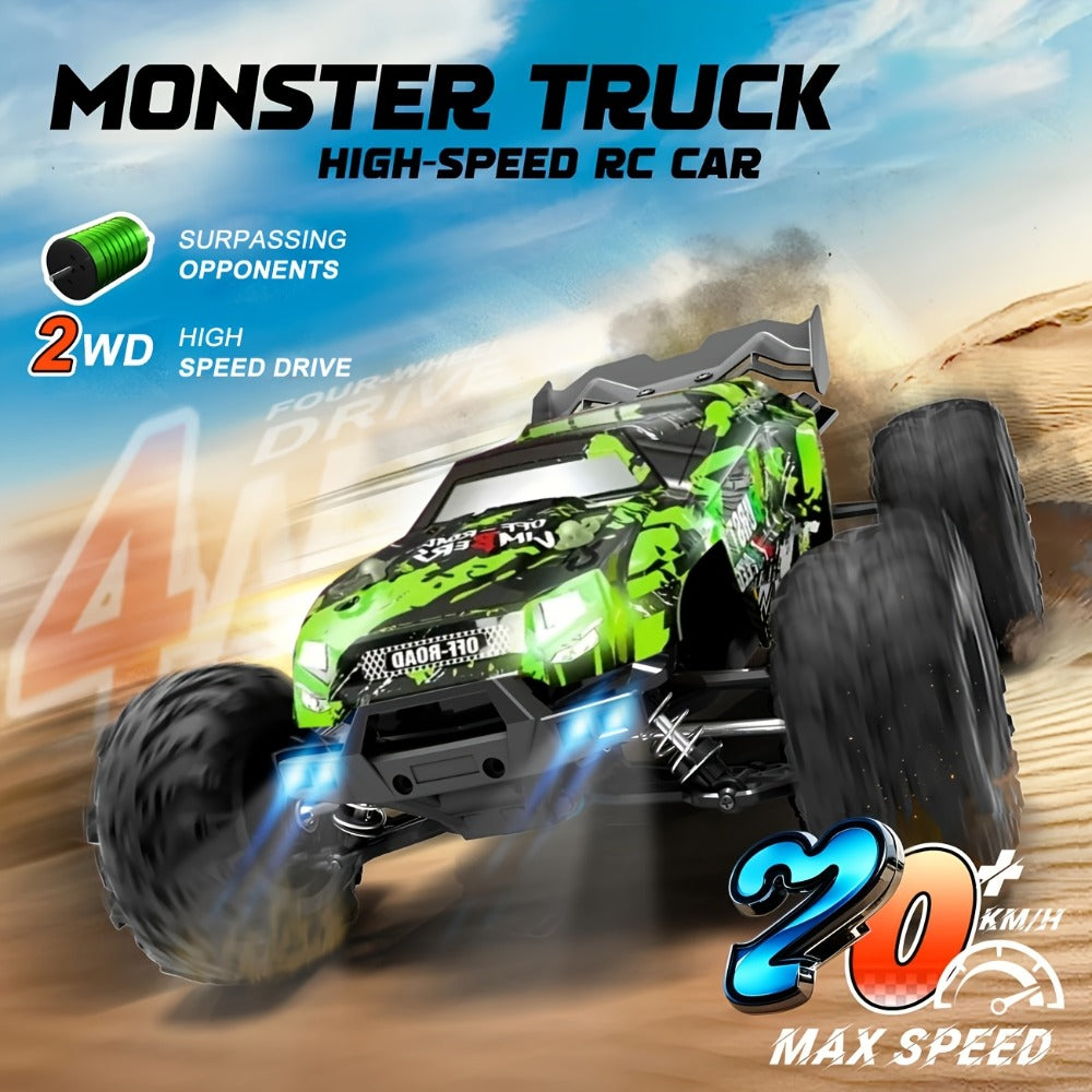 Dual Shell RC Off-Road Truck Ultra Large All-Terrain Remote Control Car with Full Proportional Drift, Extreme Grip & High Speed – Powerful 4WD Monster Truck Toy, Birthday Christmas Gift