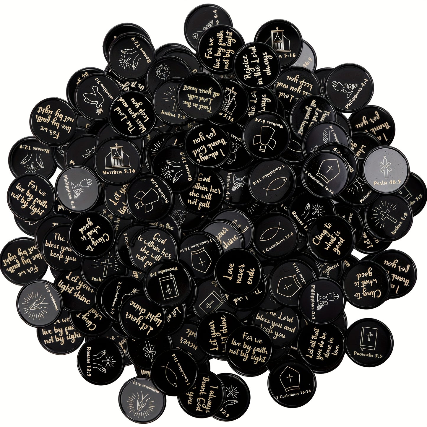 120pcs Christian Gift Bulk Bible Verse Party Favors Christian Themed Tokens Bible Verse Coins for Sunday Motivational Quote Token for Church And VBS Prizes (Classic)
