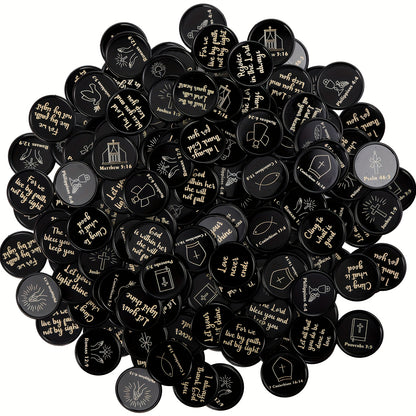 120pcs Christian Gift Bulk Bible Verse Party Favors Christian Themed Tokens Bible Verse Coins for Sunday Motivational Quote Token for Church And VBS Prizes (Classic)
