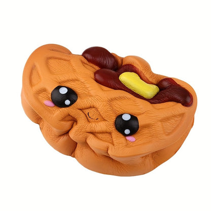 Jumbo Squishy Slow Rising Toy Scented – Giant Chocolate Biscuit Cheese Squishies for Kids, Soft PU Squeeze Stress Relief Sensory Toy, Cute Food Squishy Gift for Girls Boys
