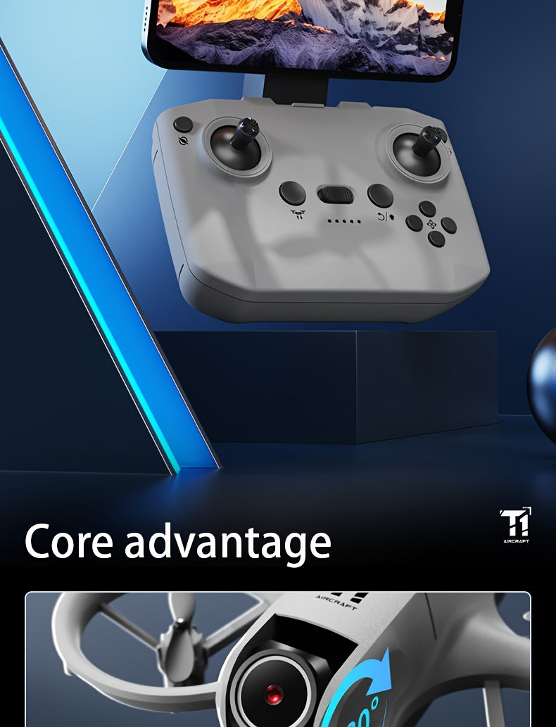 [Dual Cameras Drone] Drone, Equipped with Dual Cameras for Better Control with Optical Flow, 180° Camera Rotation, Long Battery Life with Two Batteries, Optical Positioning, 360° Roll, Gyroscope, One-Button Calibration, One-Button Takeoff, One-Button Land