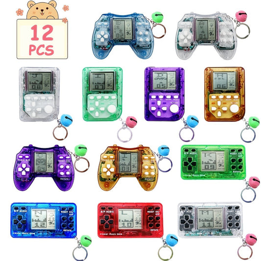 game keychains - Mini Game Keychains - 12 Pack, Video Game Themed - Birthday Parties, Classroom Prizes - Kids Boys - Fun Party Favors, Gaming Gifts - Level Up Your Party Fun!