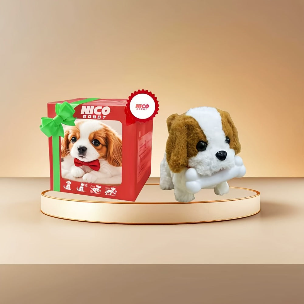 2026 Upgraded Simulation Puppy Robot, Realistic Electric Biomimetic Dog Toy, Automatic Walking, Barking, Tail Wagging, Children's Interactive Electronic Pet, Gifted with Accessory Dog Bones, Is An Excellent Birthday, Christmas, New Year's Gift