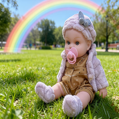 1 Realistic 12-inch/30-cm Reborn Doll • With Hat, Socks, And Toy Pacifier Set • Lifelike Toy • Perfect For Party Games And Valentine's Day • Ideal Gift For Kids On Christmas And Halloween • Free Accessories