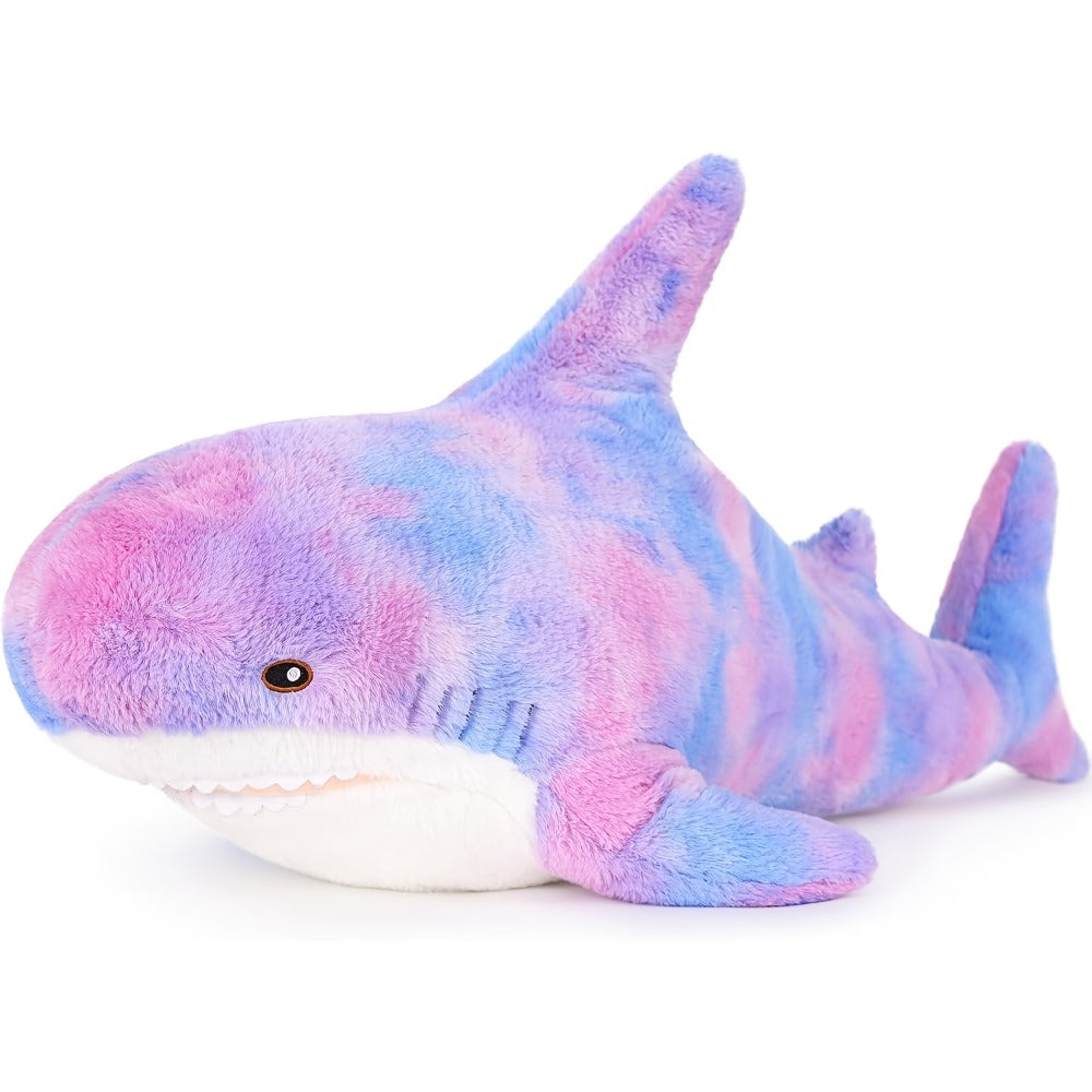 Shark Plush Pillow Stuffed Animal - Soft Cute Shark Throw Pillow for Couch, Kids Room Decor, Birthday Gift for Girls, Women & Ocean Animal Lovers, Mixed Colors