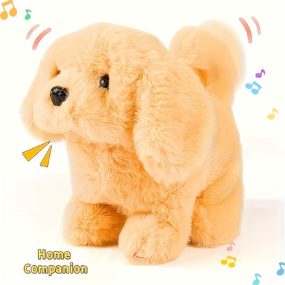 2026 Upgrade Plush Electric Simulation Puppy - Walk & Bark Interactive Electronic Pet, Soft Plush Gift Box, Parent-Child Companion Holiday Gift