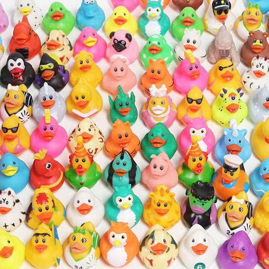 JXJ Rubber Duck - 2" Bulk Floating Duck for Children - Bath Toy Variety - Party Gifts, Birthdays, Bathing, And More