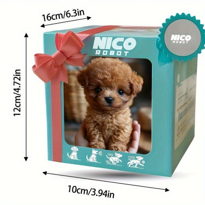 Realistic Plush Robot Puppy Dog Toy Brown — Walks Barks Wags Tail AI Interactive Electronic Pet No Batteries Needed, Lifelike Soft Dog Gift for Kids Boys Girls Birthday Christmas