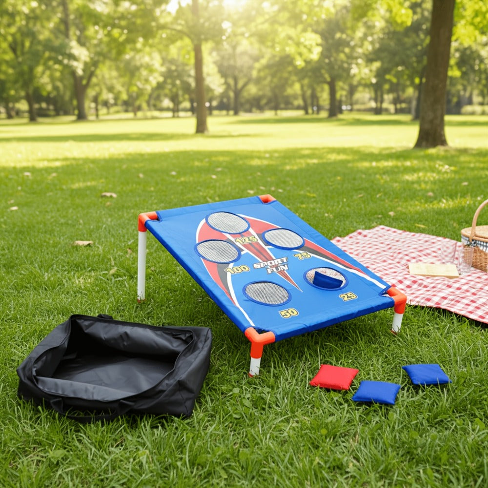 Bean Bag Toss Game Set – 5-Hole Scoring Board, 8 Bean Bags & Carry Bag | Outdoor Indoor Fun for Kids & Adults | Camping Parties Beach Backyard | Birthday Halloween Christmas Gift
