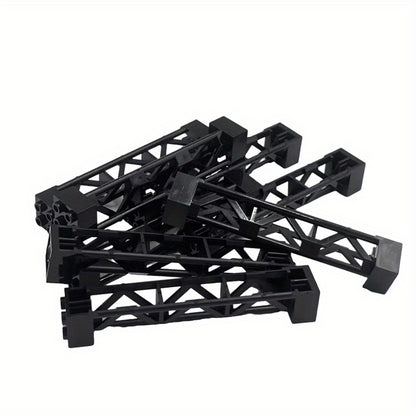 Compatible Pillar Support Bricks 20pcs Black – 2x2x10 Column Rod Blocks for Train Car Girder City Models, LEGO-Compatible Parts 58827 95347, MOC Building Accessory for Kids & Adult Builders