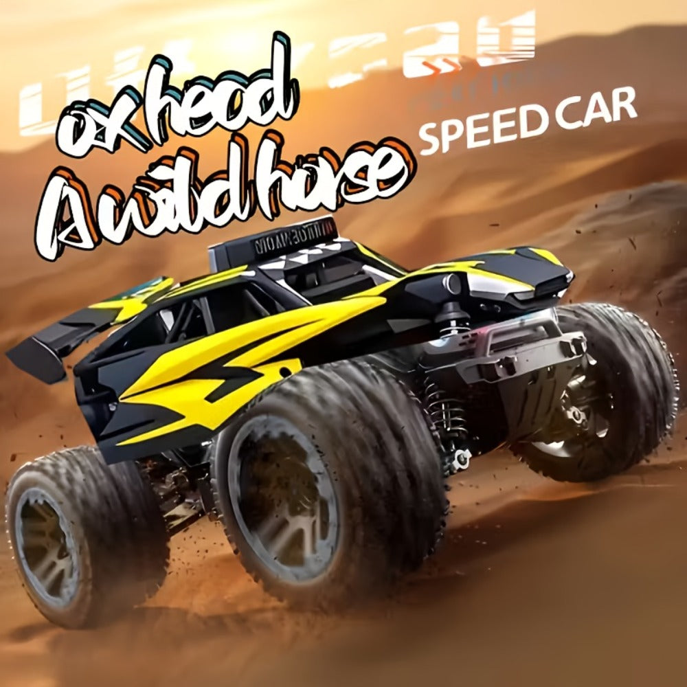 RC Off-Road Truck for Kids Ages 6+ – High Speed Remote Control Car with Alloy Steel Body, Full-Function Bearings, 4WD All-Terrain Monster Truck Toy for Boys, Birthday & Holiday Gift