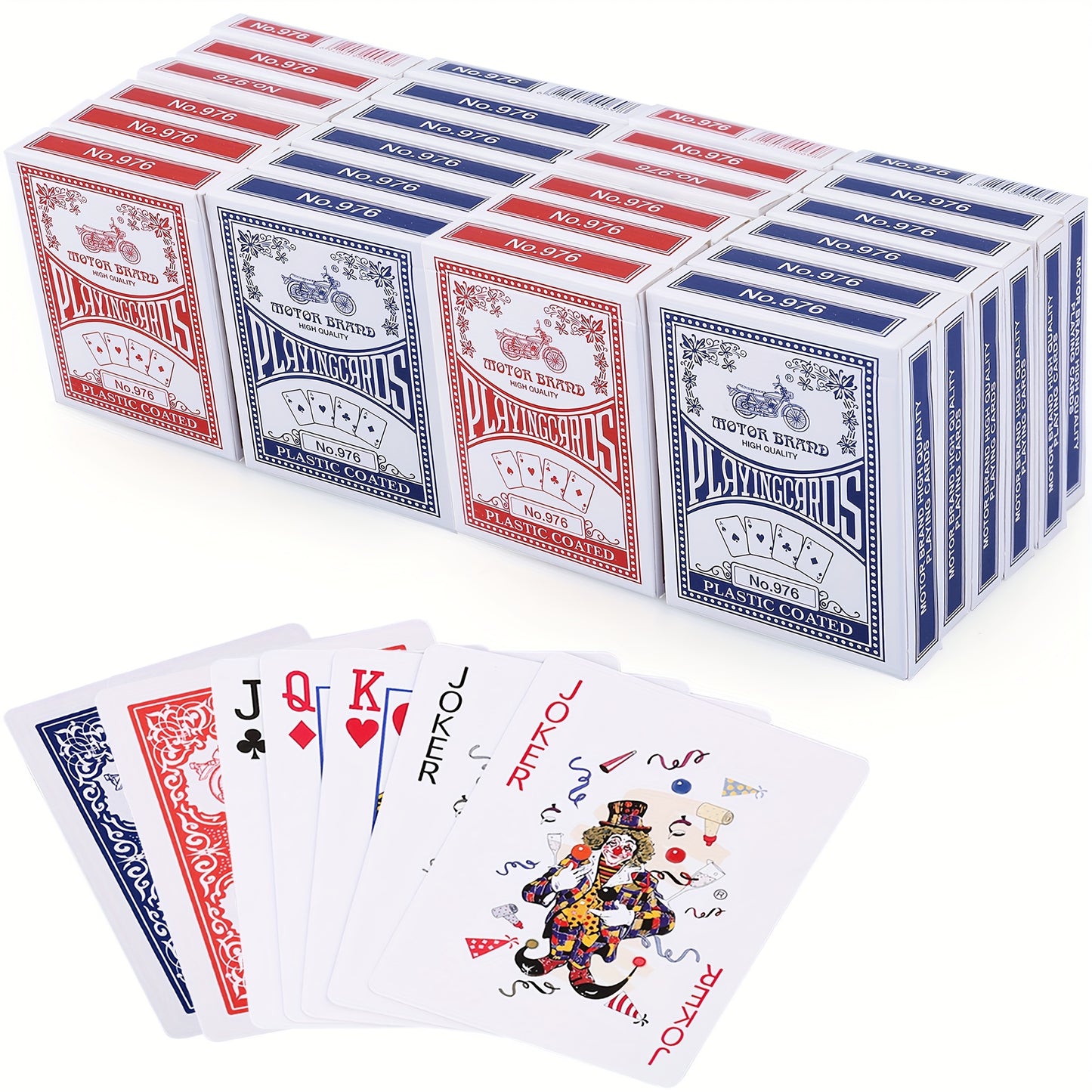Adult Playing Cards, 24 Packs Decks of Cards Bulk, Poker Size, Standard Index, Card Game, 12 Blue And 12 Red, Poker Cards, Christmas Family Games Card, Home Party Game