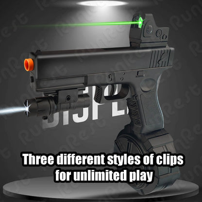 New Electric Fully Automatic Shooting Toy Gun, Outdoor Sports Interactive Game Toy, Rechargeable Portable Gun Toy, Long Battery Life - Suitable For Outdoor And Indoor Team Collaboration Game Toys. Halloween, Christmas, Birthday Party Gifts