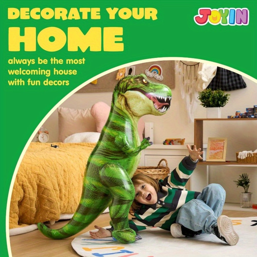 Inflatable T-Rex Dinosaur 37 Inch Giant Tyrannosaurus Rex Blow Up Toy ASTM Safe Birthday Party Decoration Gift for Kids Adults Christmas Holiday