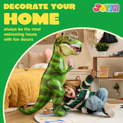 Inflatable T-Rex Dinosaur 37 Inch Giant Tyrannosaurus Rex Blow Up Toy ASTM Safe Birthday Party Decoration Gift for Kids Adults Christmas Holiday