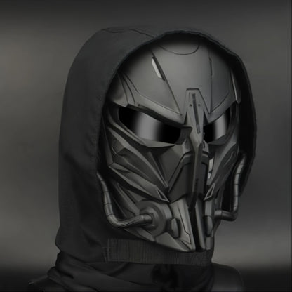 Punisher Skull Cyberpunk Face Mask – Breathable Sci-Fi Futuristic Half Mask for Halloween Cosplay, Rave Bar Club Music Festival, Photo Prop & Gift for Men Adults, Cool Collectible Accessory