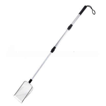 Stainless Steel Beach Sand Sifter with Retractable Telescopic Handle – Portable Sand Sieve for Treasure Hunting, Shell & Conch Collecting | Beach Tool for Kids & Adults, Doubles as Cat Litter Scoop