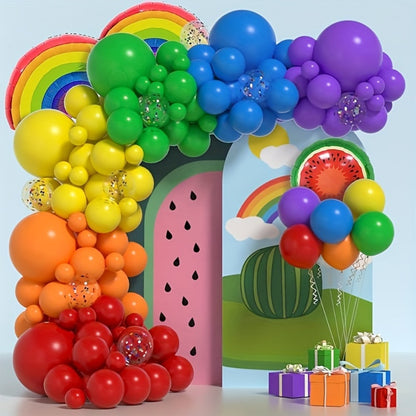 Balloon Arch Kit 422 Pcs Rainbow Matte Latex Balloons in Multiple Sizes 5", 10", 12" & 18" for Birthday, Baby Shower, Wedding & Party Decorations – DIY Balloon Garland Set