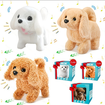 2026 New White, Brown And Teddy Electric Toy Robot Dog with Exquisite Gift Box, Can Walk, Wag Its Tail, Bark, Cute Pet, A Heartwarming Choice for Birthdays And Other Festival Gifts