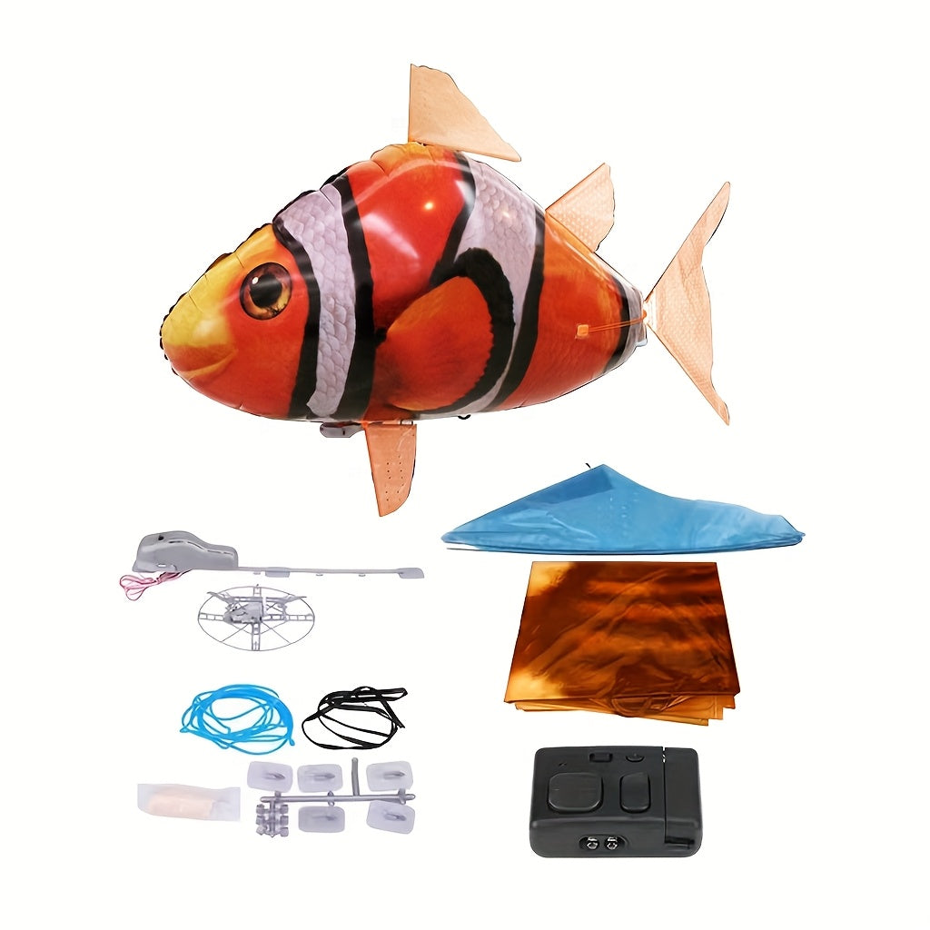 Remote Control Clownfish, Inflatable Remote Control Inflatable Balloon Clownfish Decoration, Suitable for Office, Home, Birthday Party, Wedding, Indoor Games