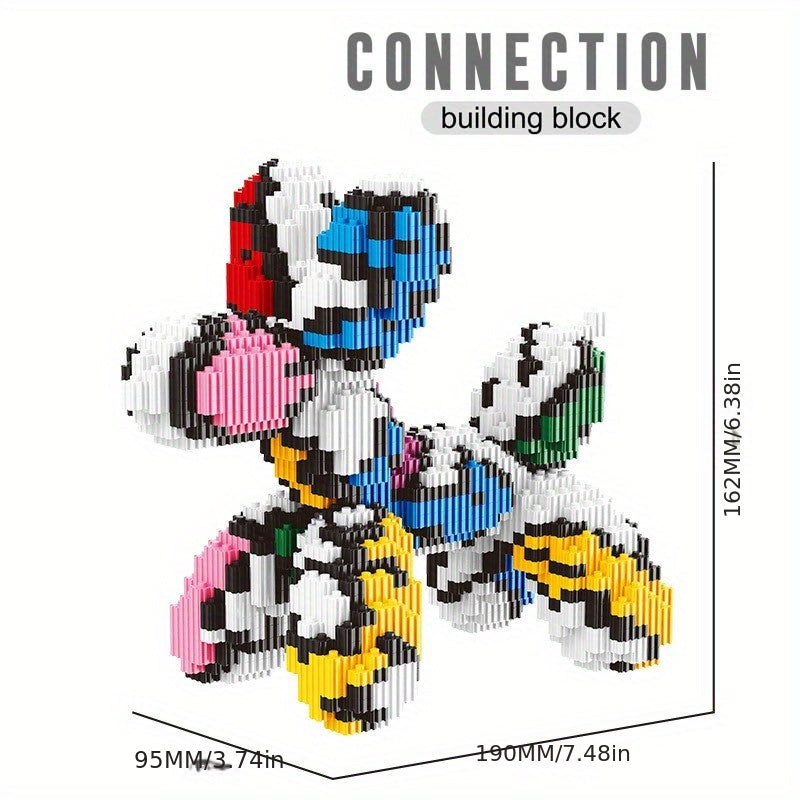 Creative Balloon Dog Building Blocks Set - Interlocking Building Blocks, Home Decor, Great for Holiday Gifts