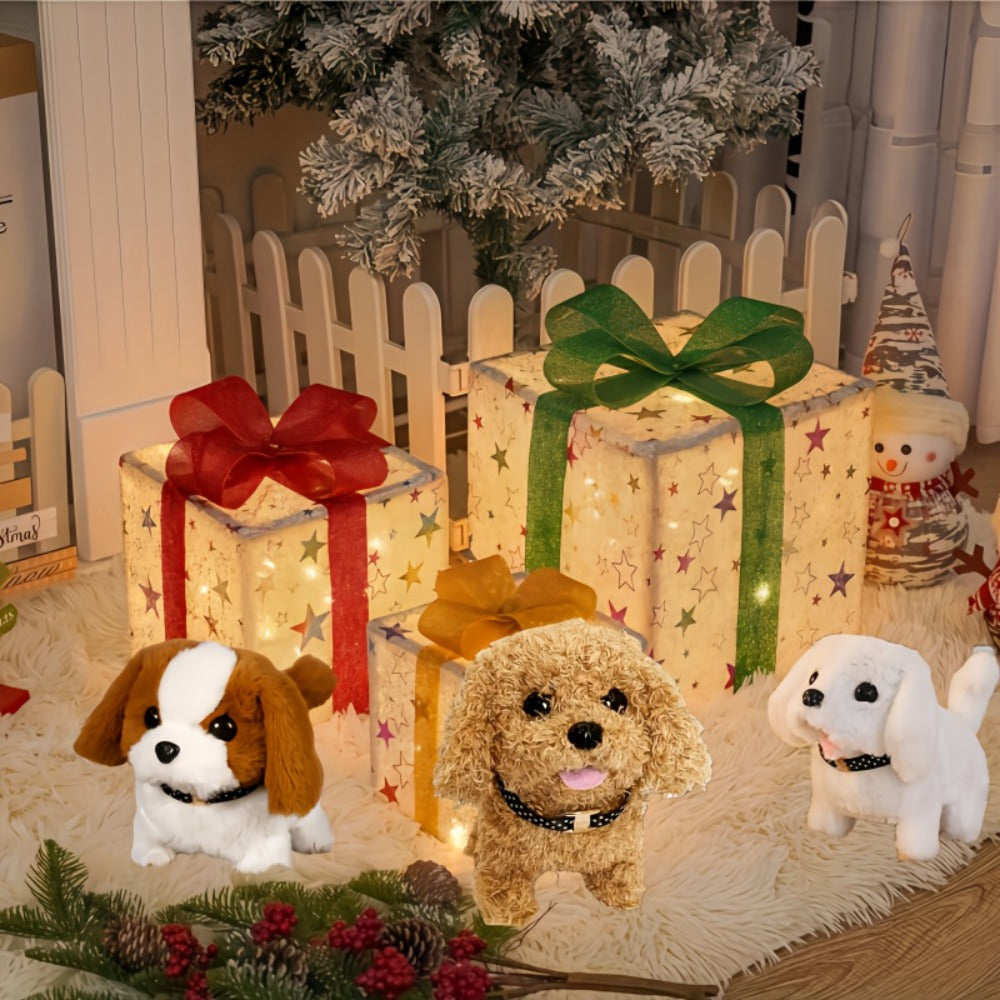 2026 Upgraded Simulation Puppy Robot, Realistic Electric Biomimetic Dog Toy, Automatic Walking, Barking, Tail Wagging, Children's Interactive Electronic Pet, Gifted with Accessory Dog Bones, Is An Excellent Birthday, Christmas, New Year's Gift