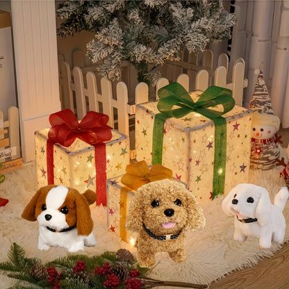 2026 Upgraded Simulation Puppy Robot, Realistic Electric Biomimetic Dog Toy, Automatic Walking, Barking, Tail Wagging, Children's Interactive Electronic Pet, Gifted with Accessory Dog Bones, Is An Excellent Birthday, Christmas, New Year's Gift