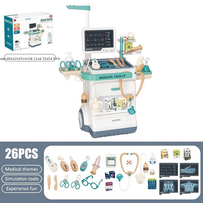 Luxury Doctor Set - 24pcs/25pcs/26pcs Pretend Medical Station Toy Set with Stethoscope And Medical Equipment - Suitable for 3+ Children As Play Toys, Boys And Girls' Gifts
