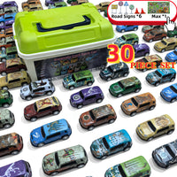 Storage box + 22 cars + 6 accessories + 1 map