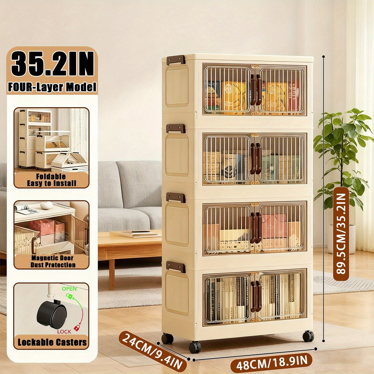 Curio Display Cabinet, Clear Acrylic Glass Door Blind Box Figure Display Case, Dust-Proof Showcase And Toy Storage Organizer Great for Retail Shelving And Retail Display Stands, Living Room Suitable for Mini Toys, Collectibles