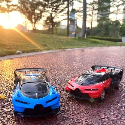 1:24 High-Speed Drift RC Car with LED Lights – 4-Channel Simulation Model Remote Control Car Toy, Green Blue Black Red Black Color Options, Birthday Christmas Halloween Gift for Boys & Girls