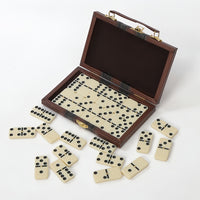 1 leather case containing a set of 28 tiles