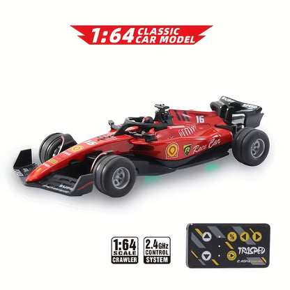 Mini RC Racing Car 1:64 Scale 2.4G Alloy Die-Cast 4WD Drift Toy Car with Lights & Adjustable Speed – Indoor Outdoor RC Car for Boys | Collection Gift Set | Best Birthday Christmas Party Toy