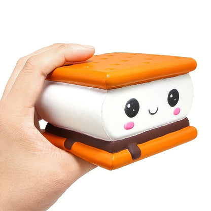 Chocolate Cookie Squishy Slow Rising Toy – Soft PU Sensory Fidget Squeeze Toy for Kids | Non-Toxic, Safe, Stress Relief | Butter & Chocolate Scented
