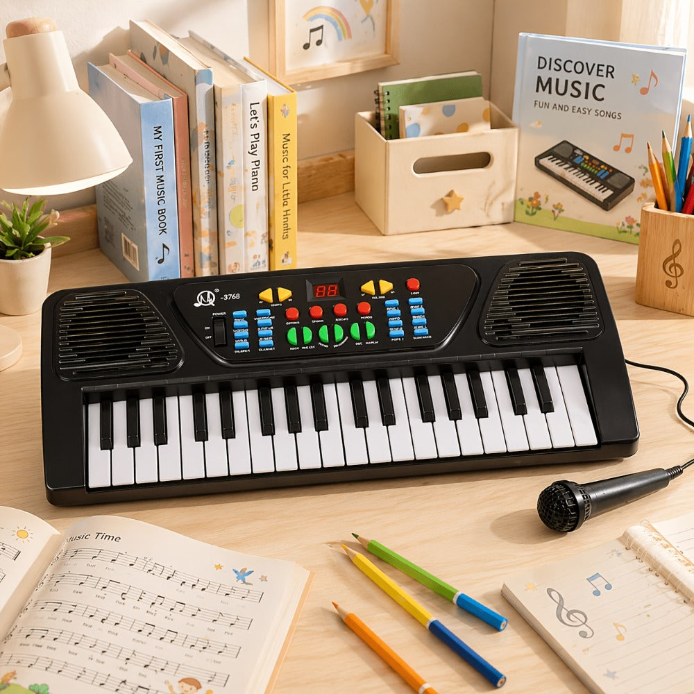 Electronic Keyboard With Microphone