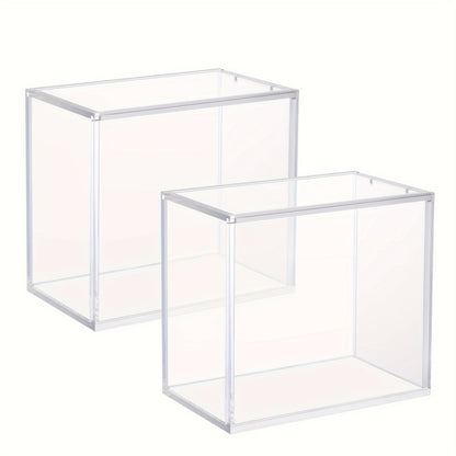 Acrylic Booster Box Display Case with Magnetic Lid – Thick 5mm Clear Protective Storage for Pokemon TCG Card Collectors, 3/4/6 Pack, 5.8"x3.5"x5.3"